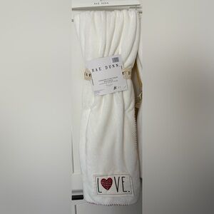 Rae Dunn White LOVE Blanket